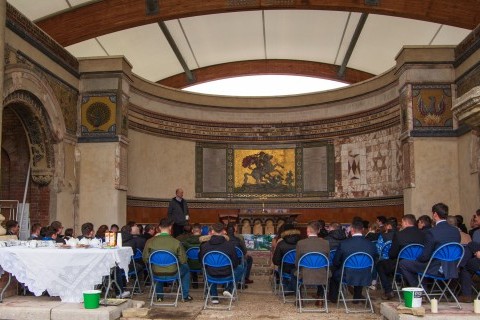 Chair Tim outlines the history of St George's