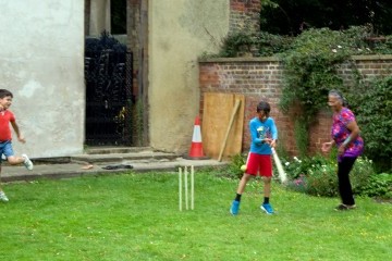 Tense at the crease...