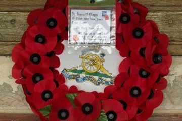 Wreath laid by the Army